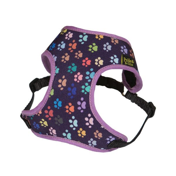Шлейка для собак PRIDE Fashion Лапки, синий Small