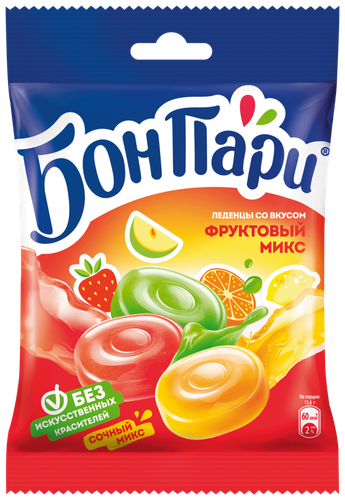 

Леденцы Бон Пари Фруктовый микс 75 г