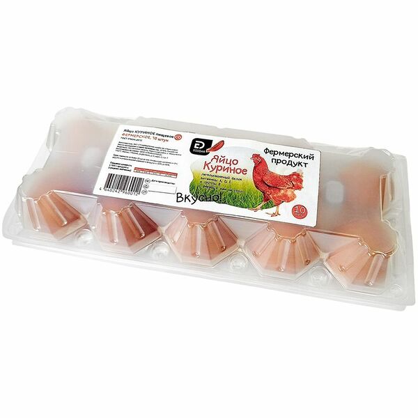 Яйцо Ecodar Фермерское куриное пищевое СО, 10шт