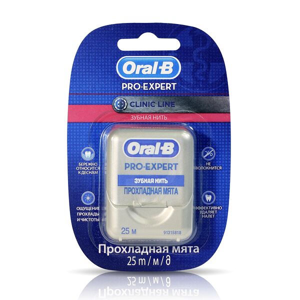 Зубная нить Oral-B Pro-Expert прохладная мята 25 м