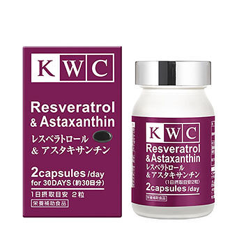 Биологически активная добавка «Ресвератрол и астаксантин», KWC, 150 г, Япония