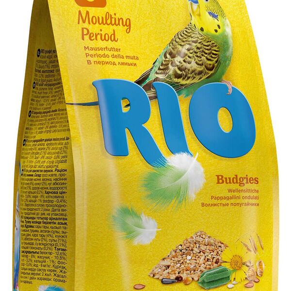 Корм для волнистых попугаев Rio в период линьки, 1кг