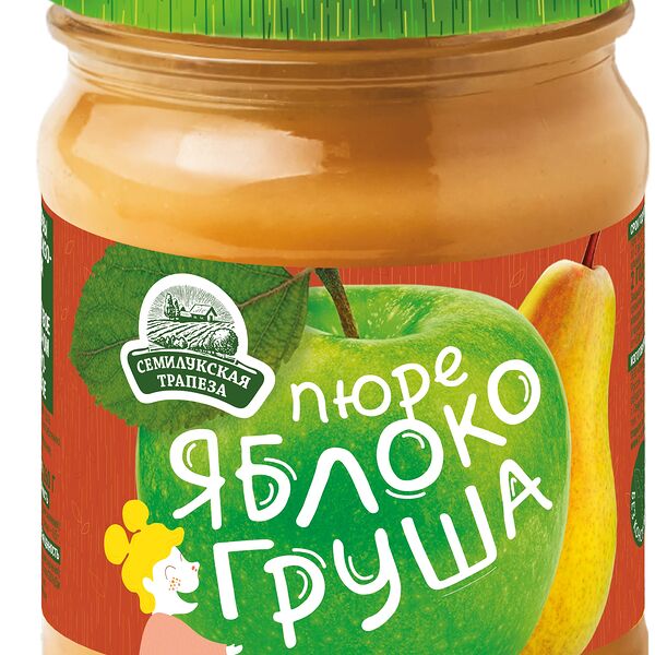 Пюре семилукская трапеза 260 г яблочно-грушевое