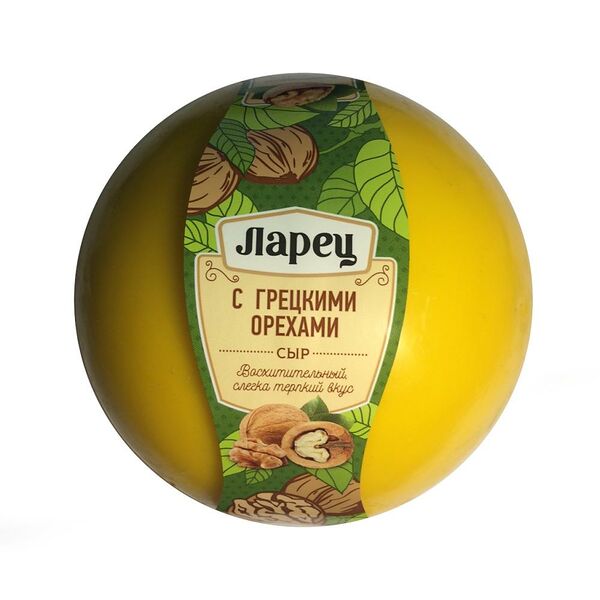 Сыр полутвердый Ларец с грецкими орехами жир 50 % вес