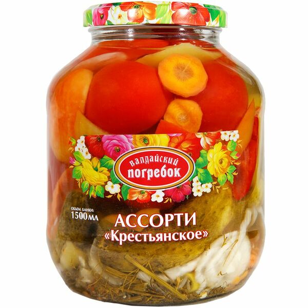 Ассорти Крестьянское маринованное ТМ Валдайский погребок