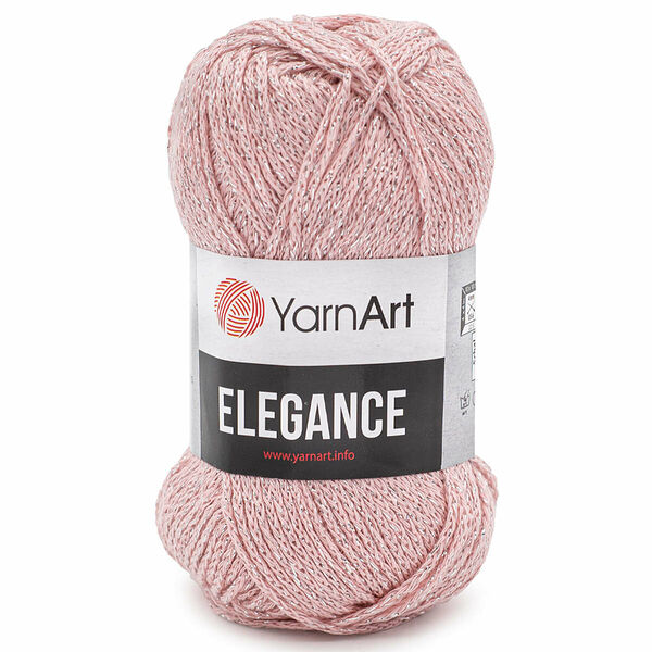 Пряжа YarnArt 'Elegance' 50гр 130м (88% хлопок, 12% металлик)(108 пудровый),шт