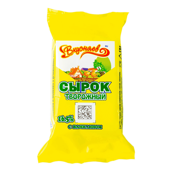 Сырок творожный Вкусняев с ванилином 16.5%