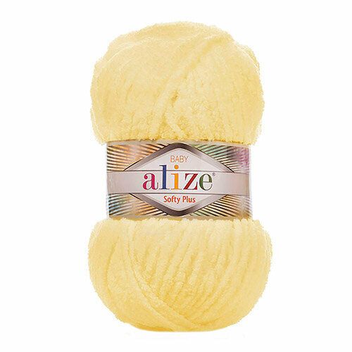 Пряжа Alize 'Softy Plus' 100г 120м (100% микрополиэстер)(13 желтый)