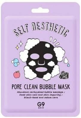 Маска для лица тканевая Self Aesthetic Pore clean Bubble Mask ТМ G9skin (Джи9скин)