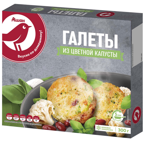 Галеты АШАН Красная птица из цветной капусты