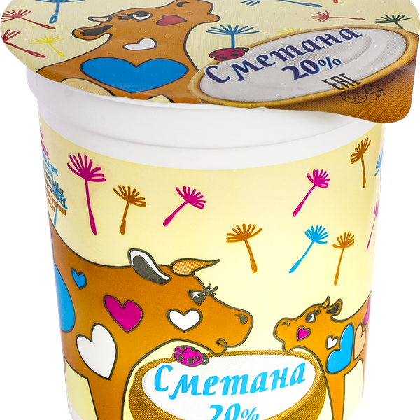Сметана ДЕТСКАЯ ПИЩЕВАЯ СТАНЦИЯ 20 %, без змж