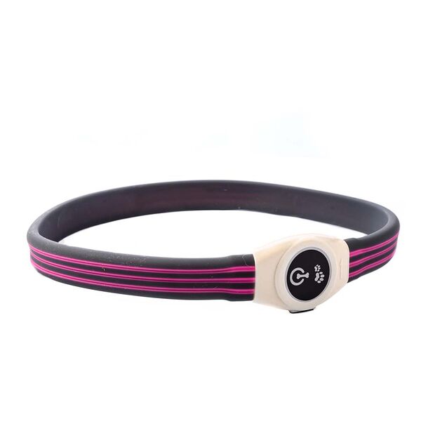 Ошейник для собак крупных пород черный силиконовый 2,5х65 см