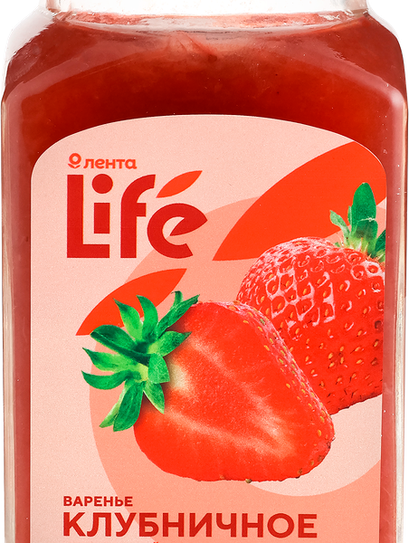 Варенье ЛЕНТА LIFE Клубничное без сахара