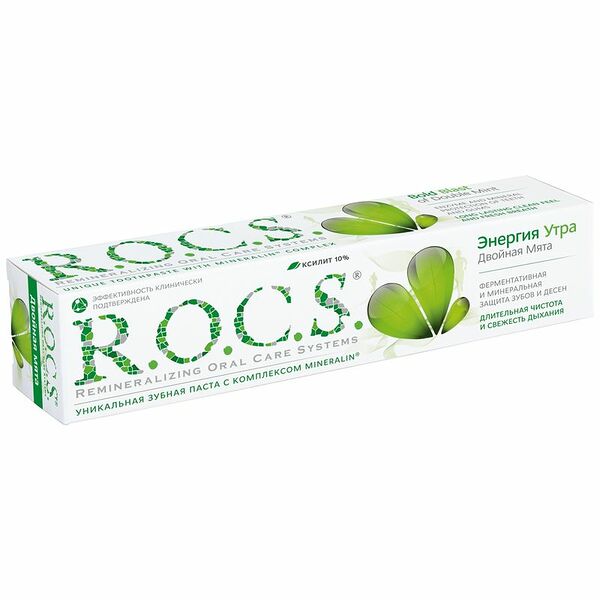 Зубная паста R.O.C.S. Энергия утра двойная мята, 74г