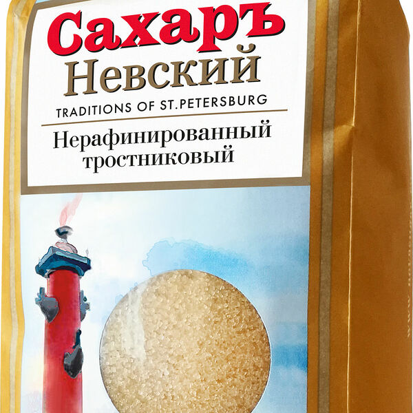 Сахарный песок Невский тростниковый коричневый 900г