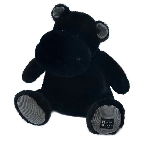 Игрушка мягкая «Гиппопотам чёрный», Histoire D'ours, 40 см, Франция