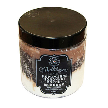 Мороженое молочное «Кокос — шоколад», Italgelato, 370 г, Италия, БЗМЖ