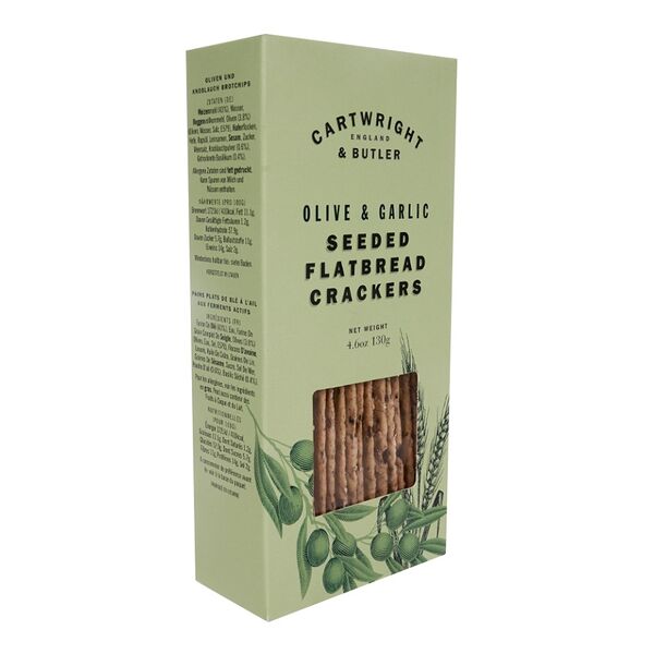 Хлебцы Cartwright & Butler с семенами льна и кунжута, оливками и чесноком