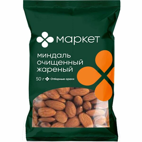 Миндаль очищенный жареный Маркет, 50г