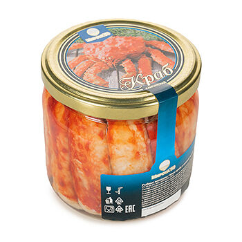 Мясо краба Широта 50 в солевой заливке Premium