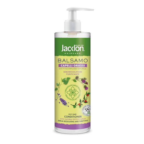 Кондиционер с фитокомплексом для жирных волос, Jacklon, 450 мл, Италия