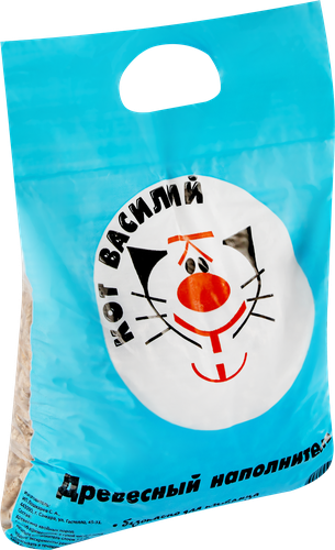 

Наполнитель древесный для кошачьего туалета КОТ ВАСИЛИЙ, 9л