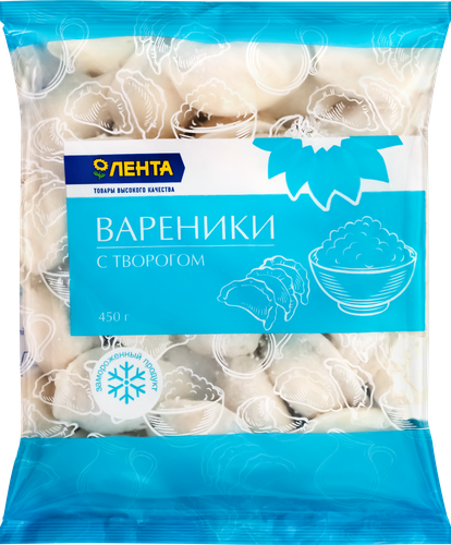 

Вареники Лента с творогом 450 г