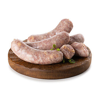 Колбаски свиные с беконом и сыром чеддер охлажденные Taurus лоток Россия