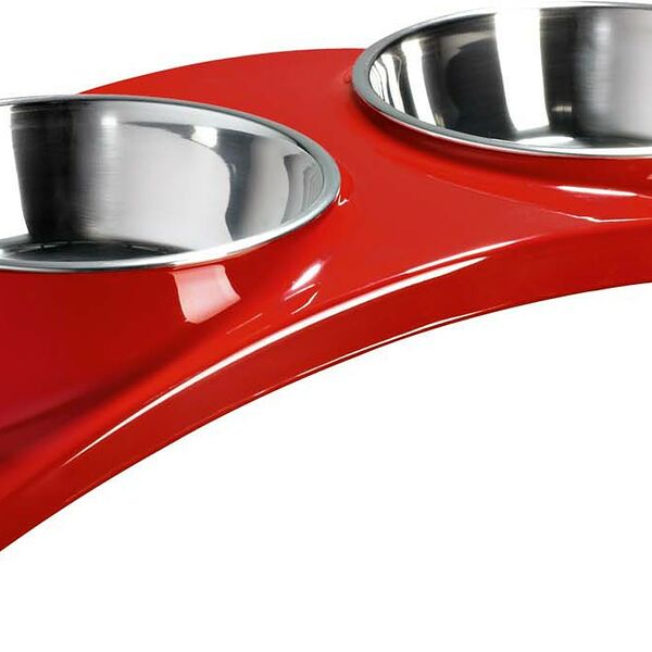 SuperDesign миска двойная на меламиновой подставке 