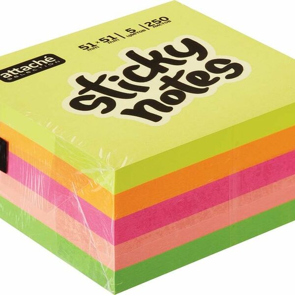 Стикеры Attache Selection миникуб 51х51, радуга 250 л