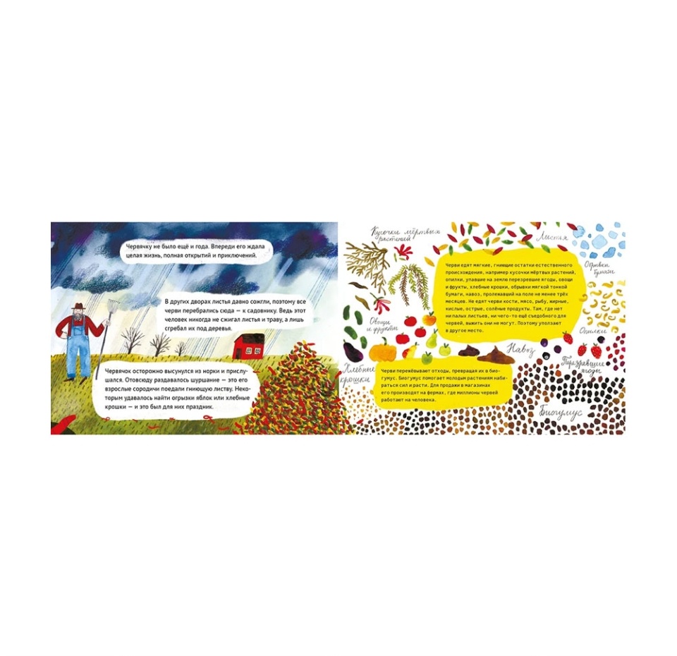 

Книга "Один день из жизни дождевого червячка" Ольга Кувыкина, 2-5 лет, Россия