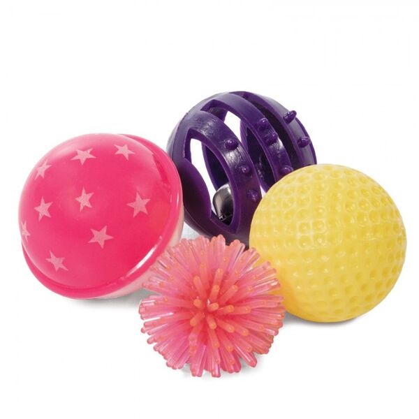 Triol XW7018 набор игрушек для кошек (4 мяча)