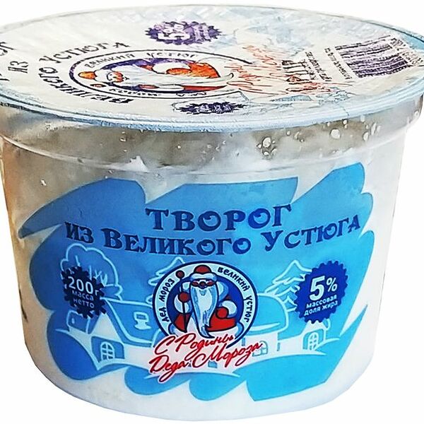 Творог МЗ УСТЮГМОЛОКО Из Великого Устюга 5%, без змж