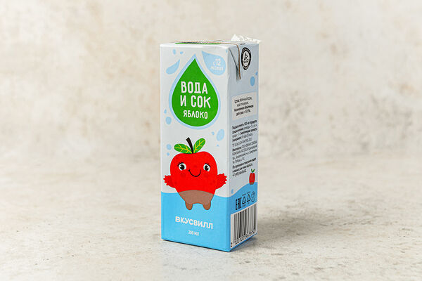 Напиток сокосодержащий Вода и сок яблоко