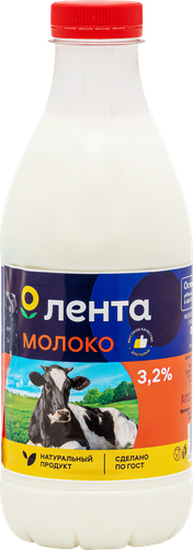 

Молоко пастеризованное Лента 3.2%, без змж 900 мл