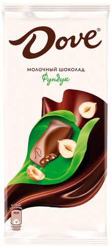 

Шоколад молочный Dove с дробленым фундуком 90 г