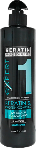 Шампунь для волос PROFESSIONAL CARE Keratin Питание и восстановление, 500мл