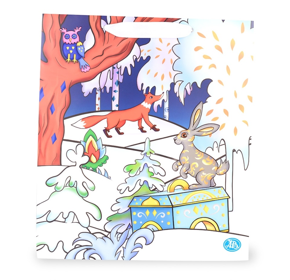 

Пакет подарочный «Азбука вкуса» «Звери в лесу» 35х40х12см бумажный, Россия