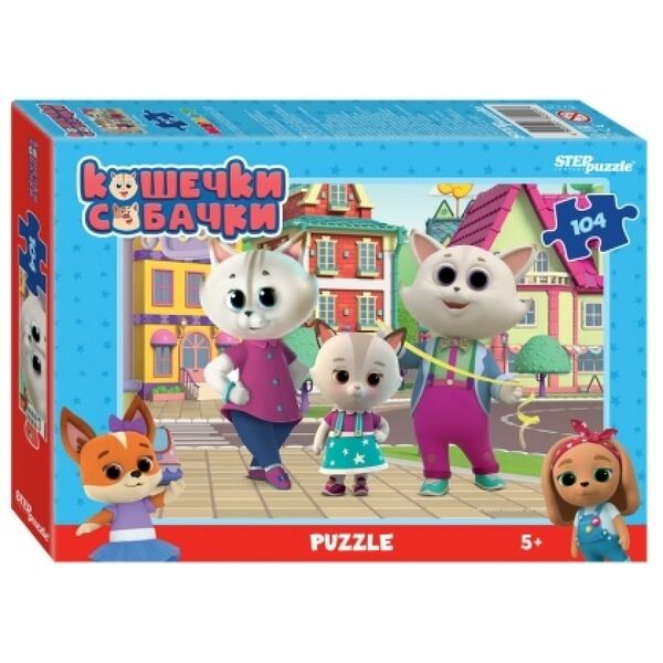 Мозаика puzzle 104 Кошечки и собачки 0+ Медиа арт 82220