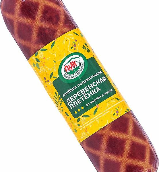 Колбаса Вологодский МК Деревенская плетенка полукопченая 300г