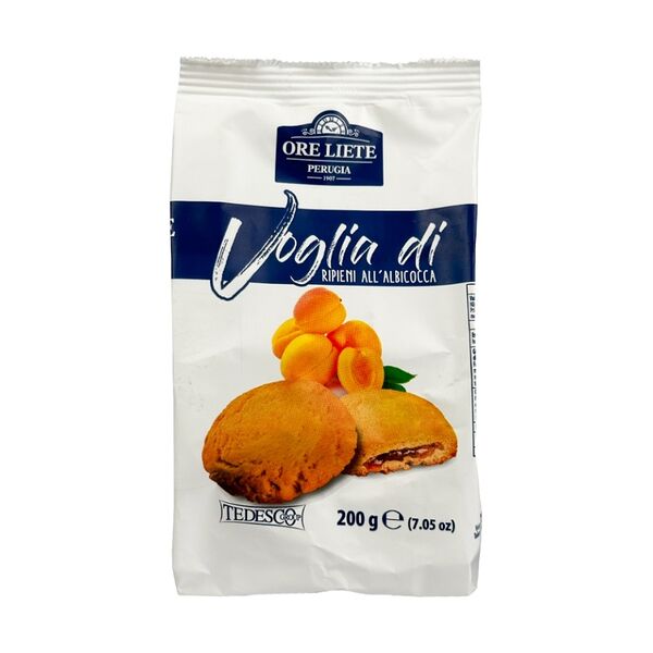 Печенье Ore Liete с абрикосовым наполнителем 250г, Италия