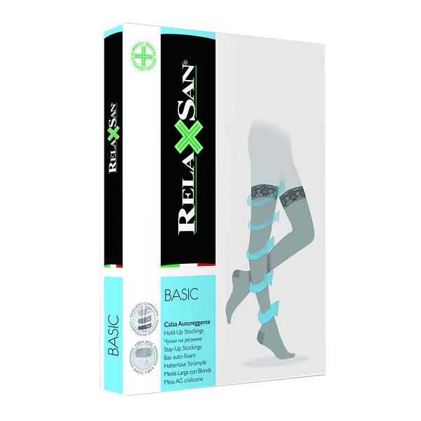 Чулки компрессионные Relaxsan Basic Stay-Up арт. 770 1 класс 70 den размер 3 телесные 