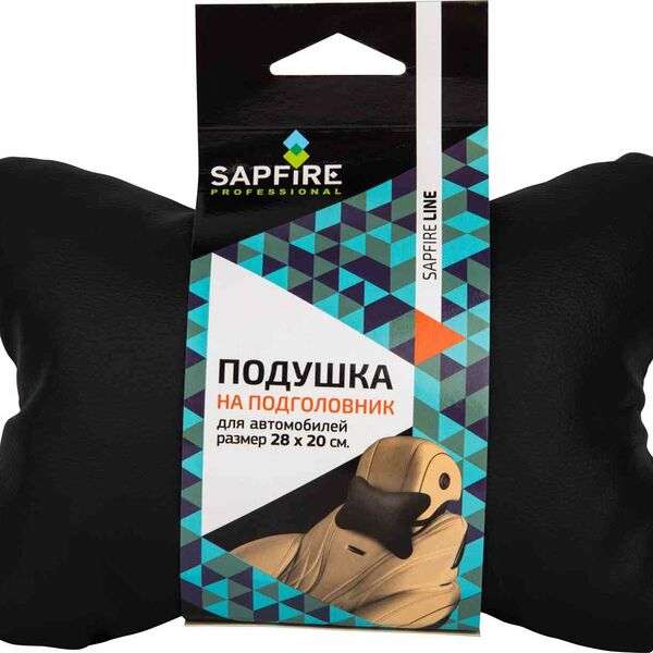 Подушка для автомобилей на подголовник SCI-0021, 28×20 см ТМ Sapfire Professional (Сапфир Профешнл)