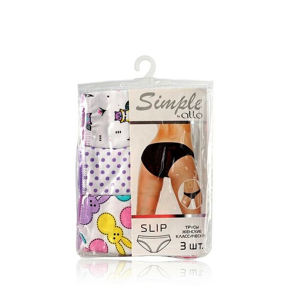 Женские трусы-слипы Atto Simple, M 3шт