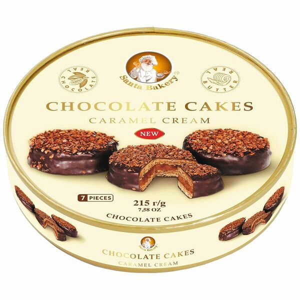 Пирожные Santa Bakery Chocolate Cakes caramel cream, 215г