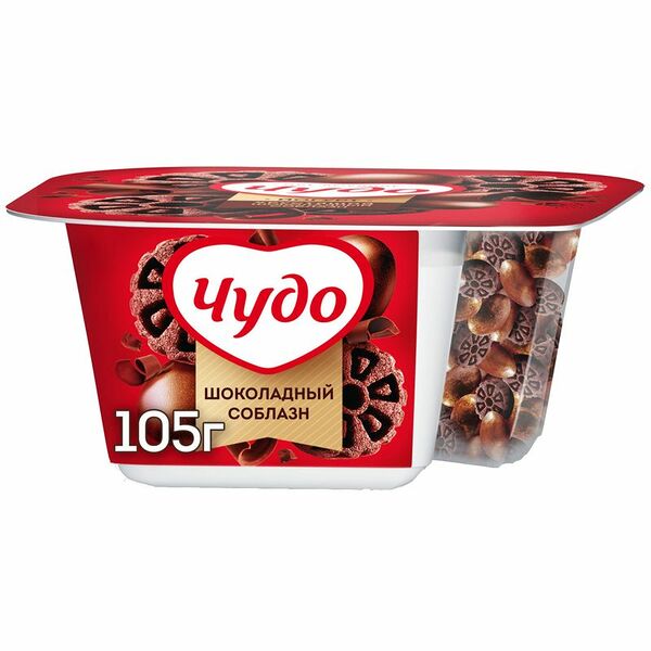Йогурт Чудо Десерт хрустящий шоколадный соблазн 3%