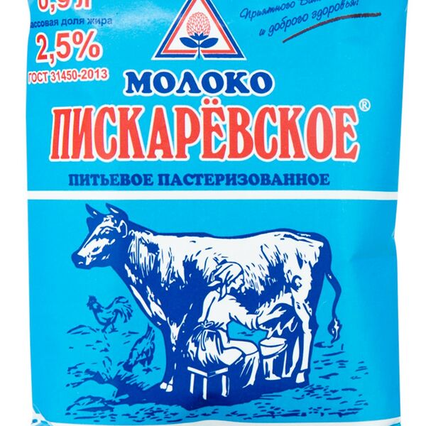 Молоко Пискаревский Молочный Завод Пискаревское пастеризованное, 2.5%