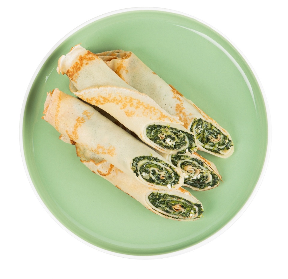 

Блинчики с сыром и шпинатом От бренд-шефа АВ вес