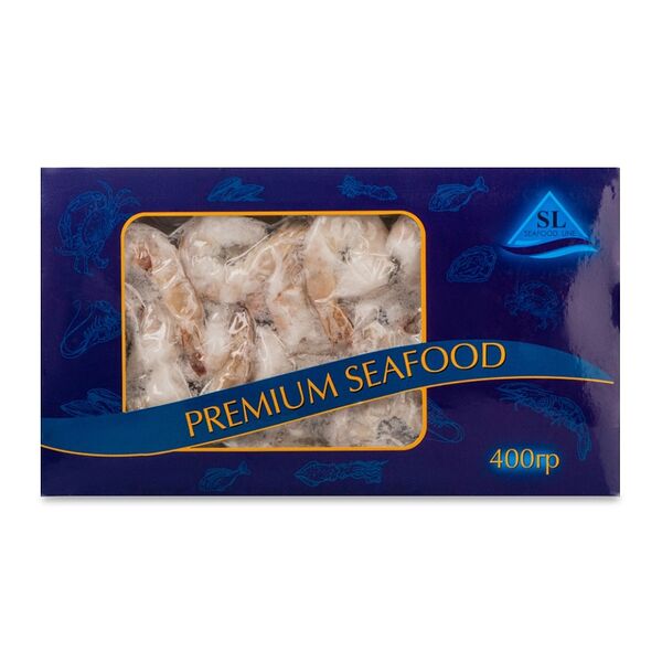 Креветки Seafood Line c хвостом очищенные, свеже-мороженные глазурь 7%, калибр 26-30 шт в кг, Таиланд