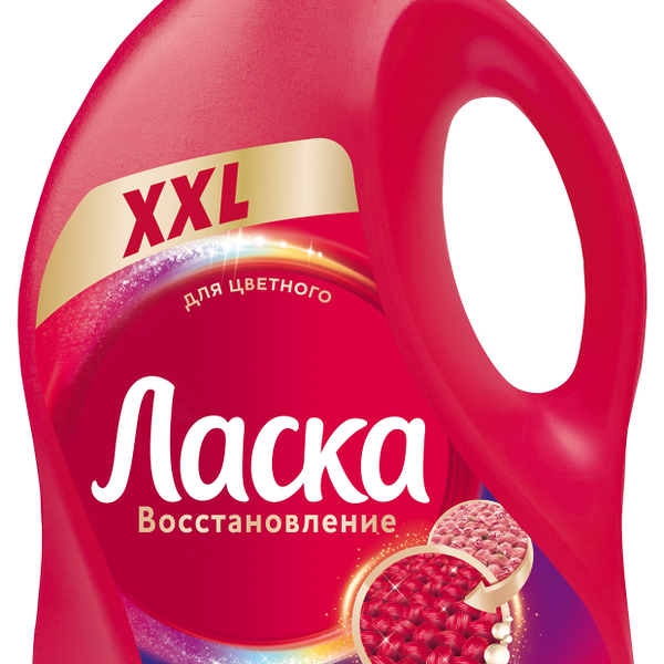 Гель для стирки Ласка Эффект восстановления Цвет и Ткань XXL Для цветного белья 4 л